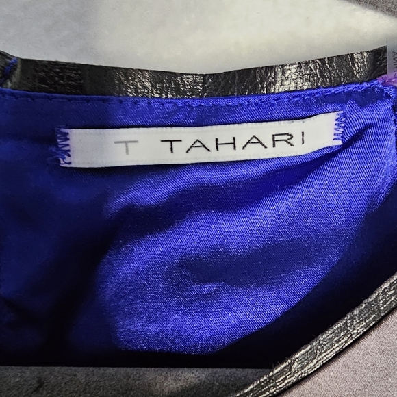 TAHARI SAHARA Elegant Blue and Black Women's Dress NWT  size 8 - Picture 11 of 15